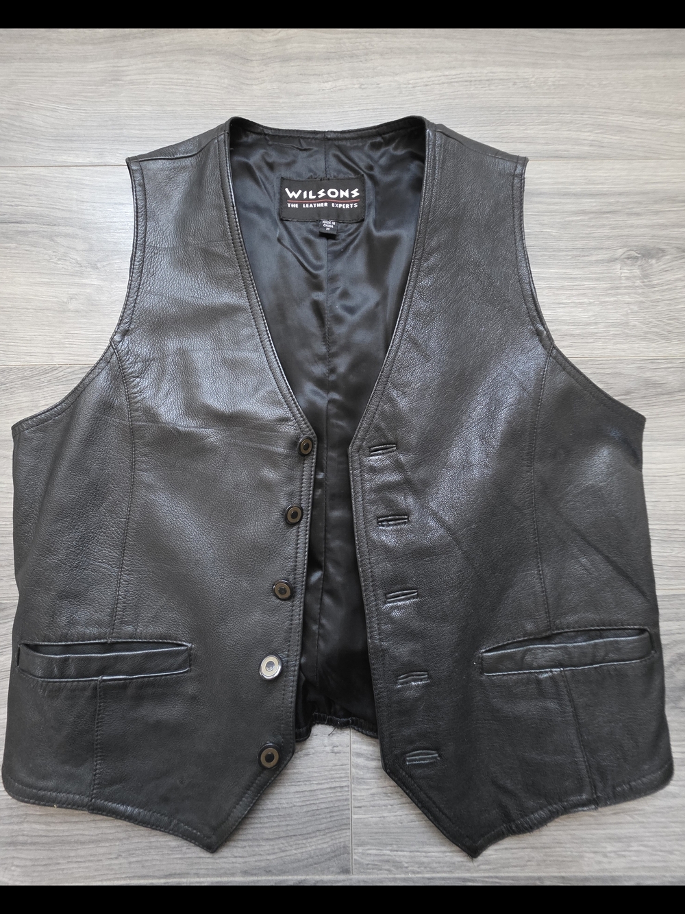 Wilsons Leather Black Men's Leather Vest